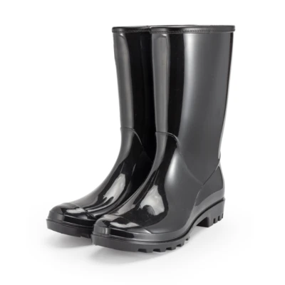 MG-90504, Miracle.Gro Gardening Rain Boots Mid-Calf Solid Black 6-10  30*19.5*30.2cm, 191554905047