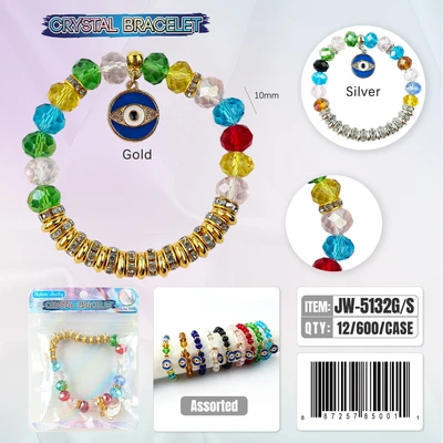 JW-5132, Crystal Bracelet Random Color, 887257850011