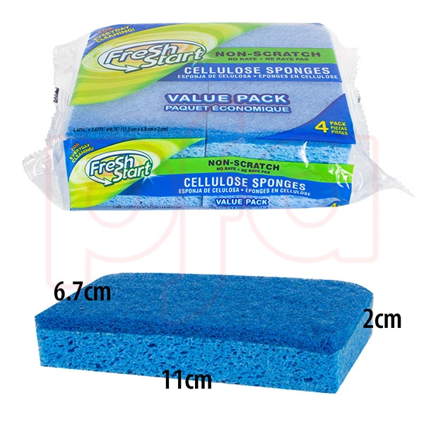 32223, Fresh Start Sponge 4PK Cellulose Non-Scratch, 191554322233