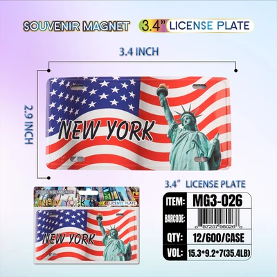 MG3-026, License Plate Magnet  3.35“x1.65", 887257980268