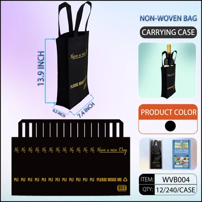 WVB004, Heavy Duty Non-Woven Bottle Bags