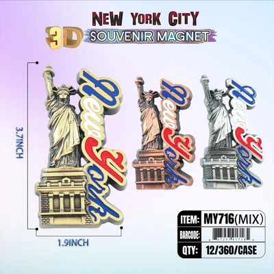 MY716, New York Souvenir M. Metal Magnet, 887257917165