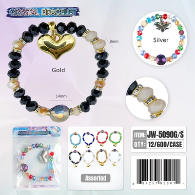 JW-5090, Crystal Bracelet Random Color, 887257850011