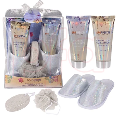 88715, Women's 5pcs Slipper Set  Vanilla Snow /SILVER, 191554887152