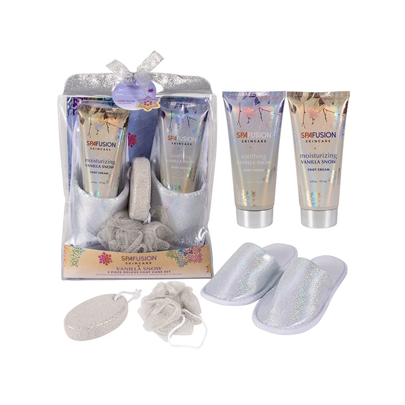 Women's 5pcs Slipper Set Vanilla Snow /SILVER