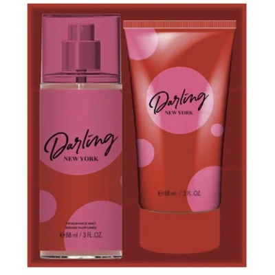 88989, Women's 2pcs Gift Set  DARLING 3fl.oz Body Mist 3fl.oz Body Lotion, 191554889897