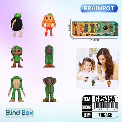 G2545A, Fashion Brainrot 6 Style Assorted 6/PK  36PK/CS, 6975060505137