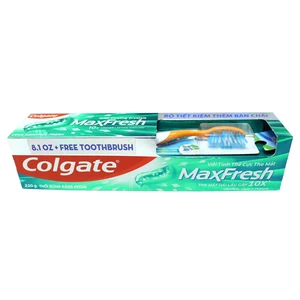 CTP230MF-CM, Colgate Total Toothpaste 230g 8.1oz MaxFresh + TA Brush CoolMint, 8850006932339