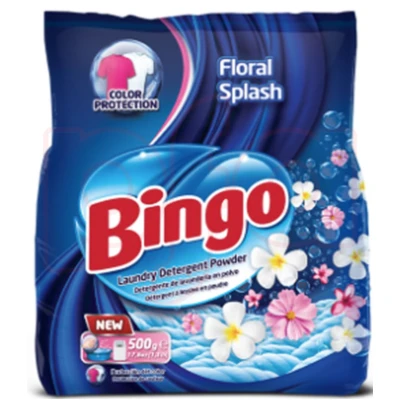 BIN-P500FS, Bingo Laundry Powder Detergent 500g Floral Splash (1.1lbs) (17.6oz) 50002522, 8690536922833