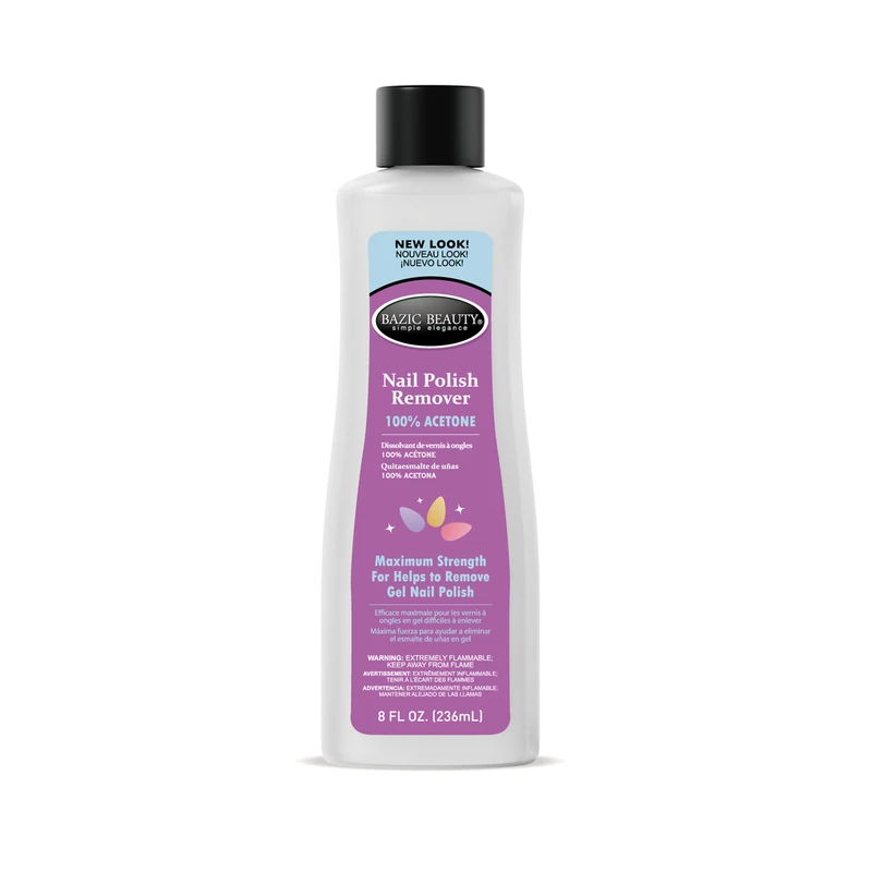 Bazic Beauty Nail Polish Remover 8oz 100% Acetone