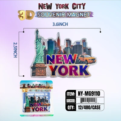 NY-MG9110, NY Souvenir 3D Magnet, 887257991103
