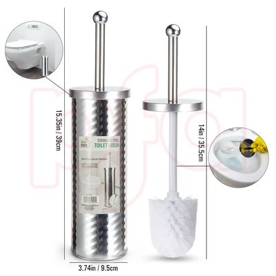 70005, Ideal Home SS Toilet Brush with lid, 191554700055