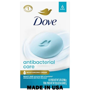 DS6-ABC, Dove Soap USA 3.75oz 6-Pack Antibacterial Care #02717, 011111027176