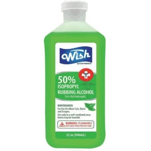 61311, Wish Rubbing Alcohol 32oz 50% WinterGreen, 191554613119