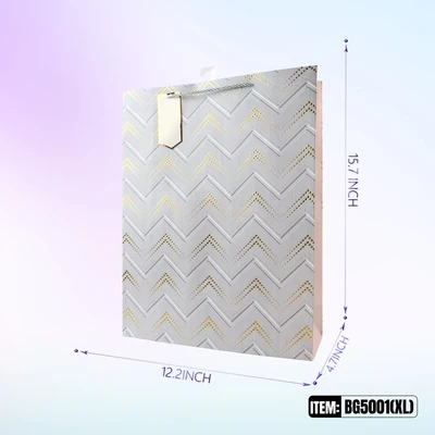 BG5001-XL, BG Gift Bags XL x4 Assted. 12.2"x4.7"x15.7", 887257150012