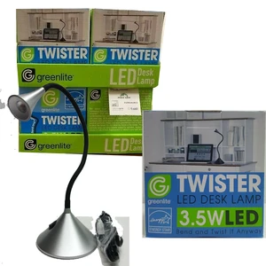 GL48714, Greenlite Twister LED Desk Lamp w/ 3.5W Bulb Black