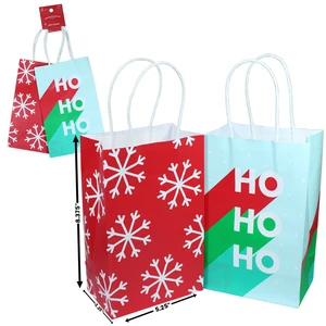 TWB2HS, Target Wondershop Gift Bag 2PK Hohoho Snowflake 5.25"x3.25"x8.375", 013286731469