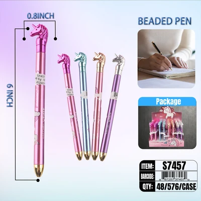 S7457, Beaded Pen Uncoin  48/PDQ, 887257374579