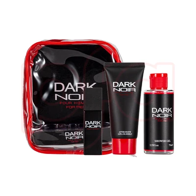 89470, Men's 3pcs Bag Gift Set  DARK NOIR 0.4fl.oz Perfume 2fl.oz After Shave 2.55fl.oz Shower Gel, 191554894709