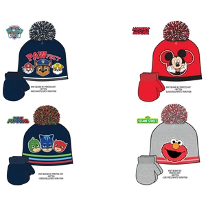 WSTB, License Winter Hat & Mitten Set Toddler Boys' Assorted, LK2146ST