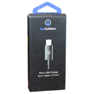 TO-USB5B, Tek Outfitters Micro USB Charger 5FT Black