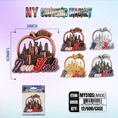 MY510S, New York Souvenir S. Metal Magnet, 887257915109