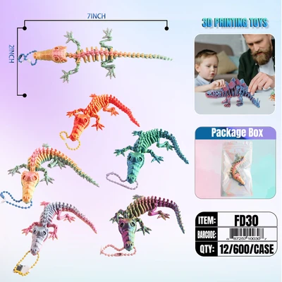 FD30, 3D Printed 7" Crocodile, 887257100307