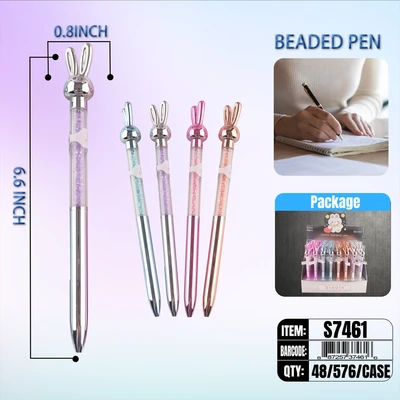 S7461, Beaded Pen Rabbit  48/PDQ, 887257374616
