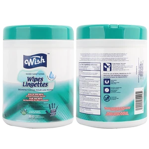 60416, Wish Hand Sanitizing Wipes Can 160CT Fresh, 191554604162