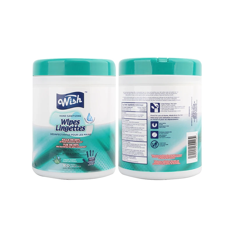 Wish Hand Sanitizing Wipes Can 160CT Fresh