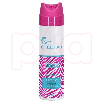 99104, Cheetah Ladies Body Spray 150mL (3.4oz) Exotic, 8696601103114