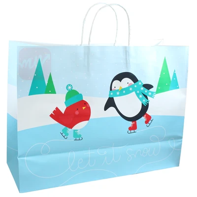 TWB3157, Target Wondershop Gift Bag Large "Let it snow" 16"x6"x12", 013286731544