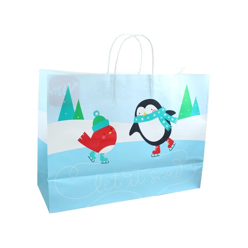 Target Wondershop Gift Bag Large "Let it snow" 16"x6"x12"