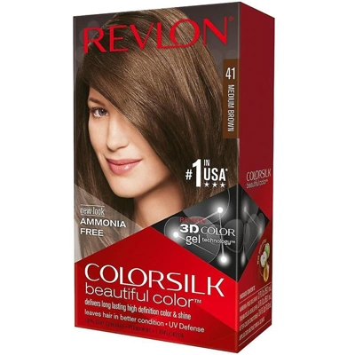 CS41, Revlon ColorSilk Hair Color #41 Medium Brown, 309978695417