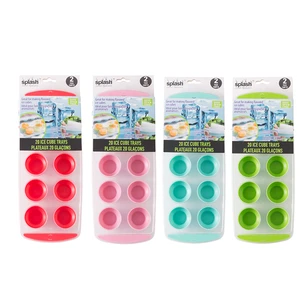 38140, Splash Silicone Ice Tray 2PK  20 Cubes Round, 191554381407