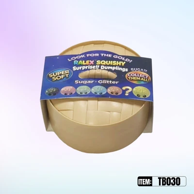 TB030, Ralex Squishy Sugar Dumplings Surprise with Glitter 3.35", 887258010308