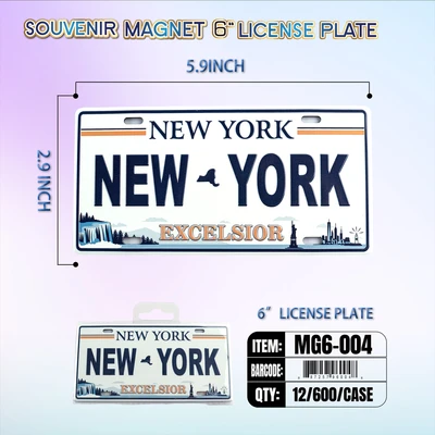 MG6-004, License Plate Magnet  6“x3", 887257960048