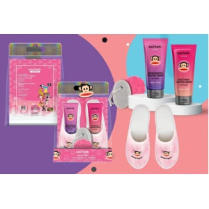 PF003-88740, Men's 4pcs Slipper Set  PAUL FRANK  PINK, 191554887404