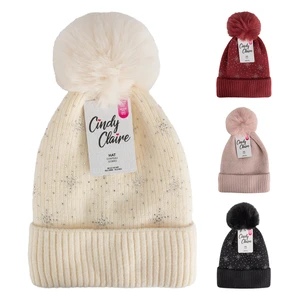 10314, Ladies Pom Hat w/Fur Lining, 191554103146