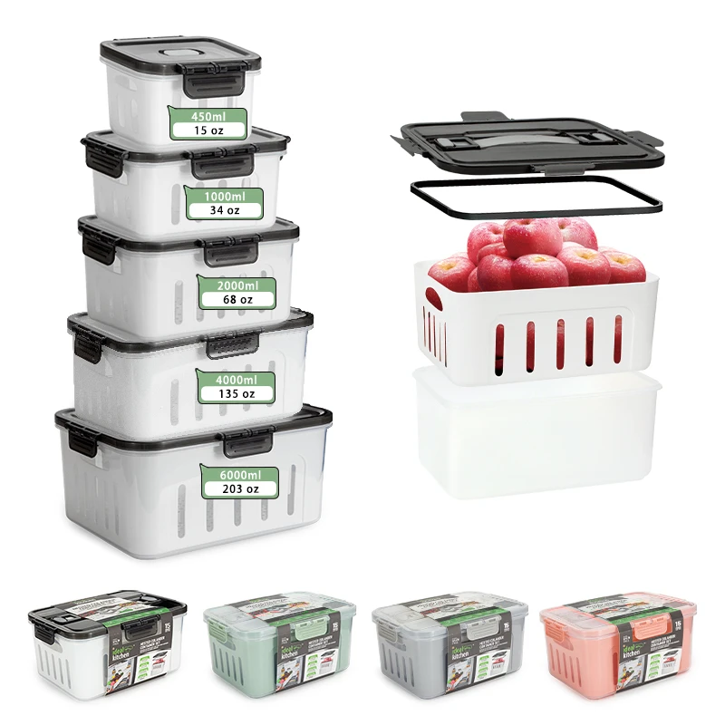 Ideal Kitchen Nested Colander Container Set 15PK
