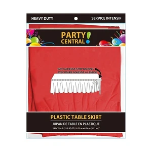 50013, Table Skirt Rectangular Red, 191554500136