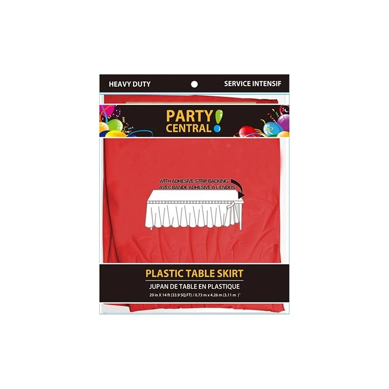 Table Skirt Rectangular Red