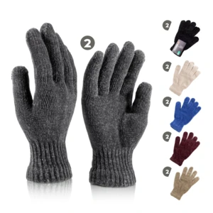 11211, Thermaxxx Winter Chenille Glove Assorted Colors, 191554112117