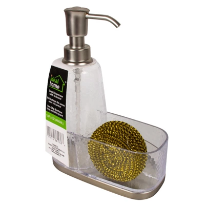 38176, Ideal Home Soap Dispenser with Scourer 400ml, 191544381769