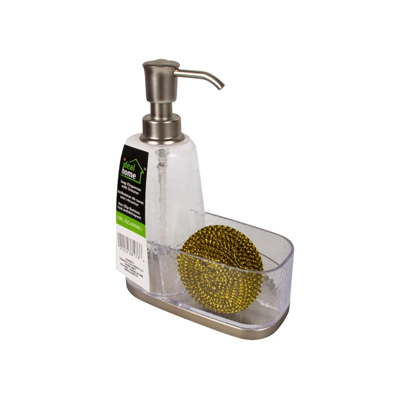 Ideal Home Soap Dispenser with Scourer 400ml
