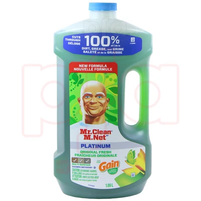 MC64GO, Mr. Clean Cleaner 64oz (1.89L) Gain Original  Fresh Platinum, 030772198759