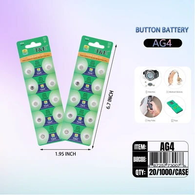AG04, Botton Cell Battery-(AG04)=LR626-LR66-L626, 887257730078