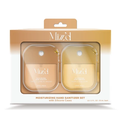 60927, Liquid hand sanitizer spray 1.5oz 2pk with silicone color box, 191554609273