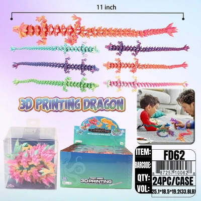 FD62, 3D Printed 11" Chinese Dragon, 887257100628