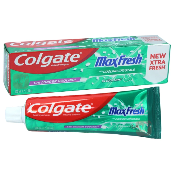 CTP100MFCN, Colgate MaxFresh Toothpaste 100ML (133g) 4.7oz Clean Mint, 8718951288881